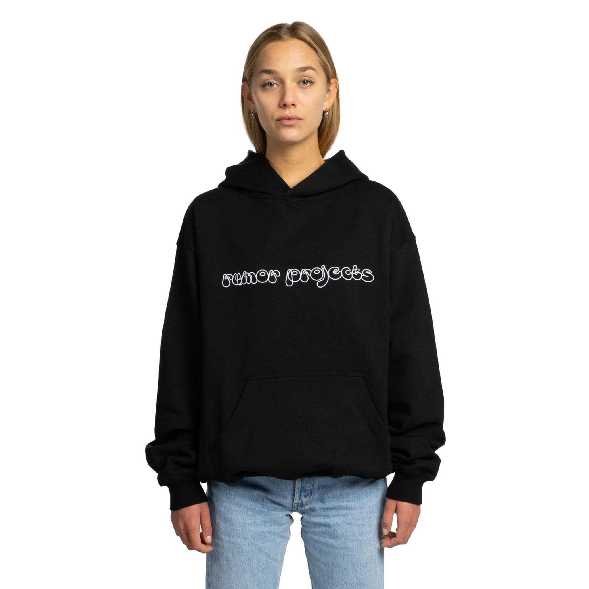 Classic Logo Hoodie Black - Rumor Projects