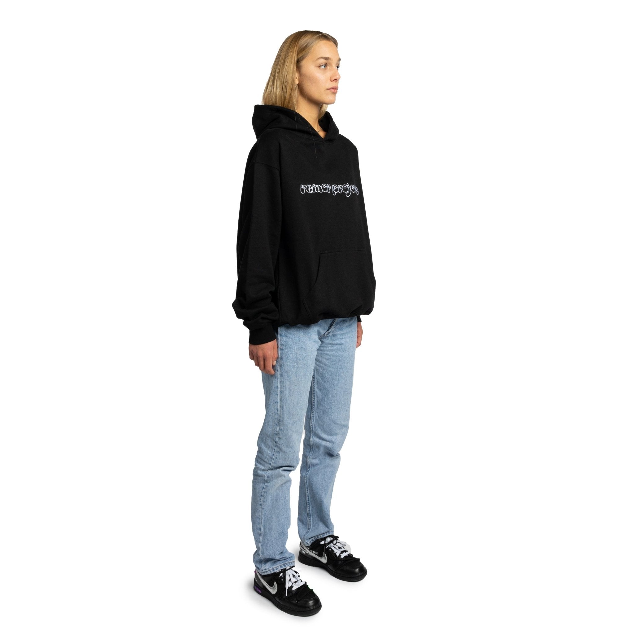 Classic Logo Hoodie Black - Rumor Projects