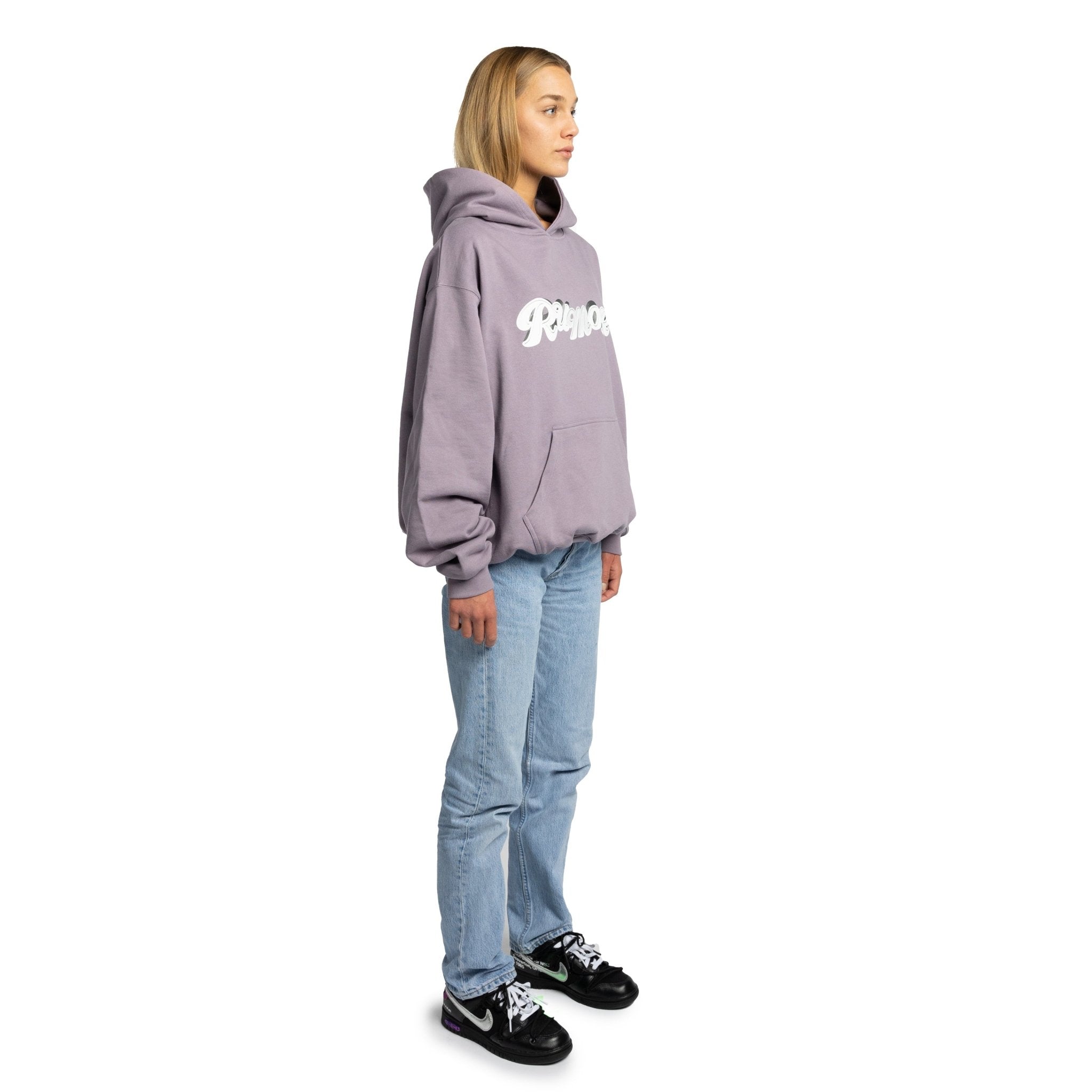 Wavy Logo Hoodie Purple - Rumor Projects