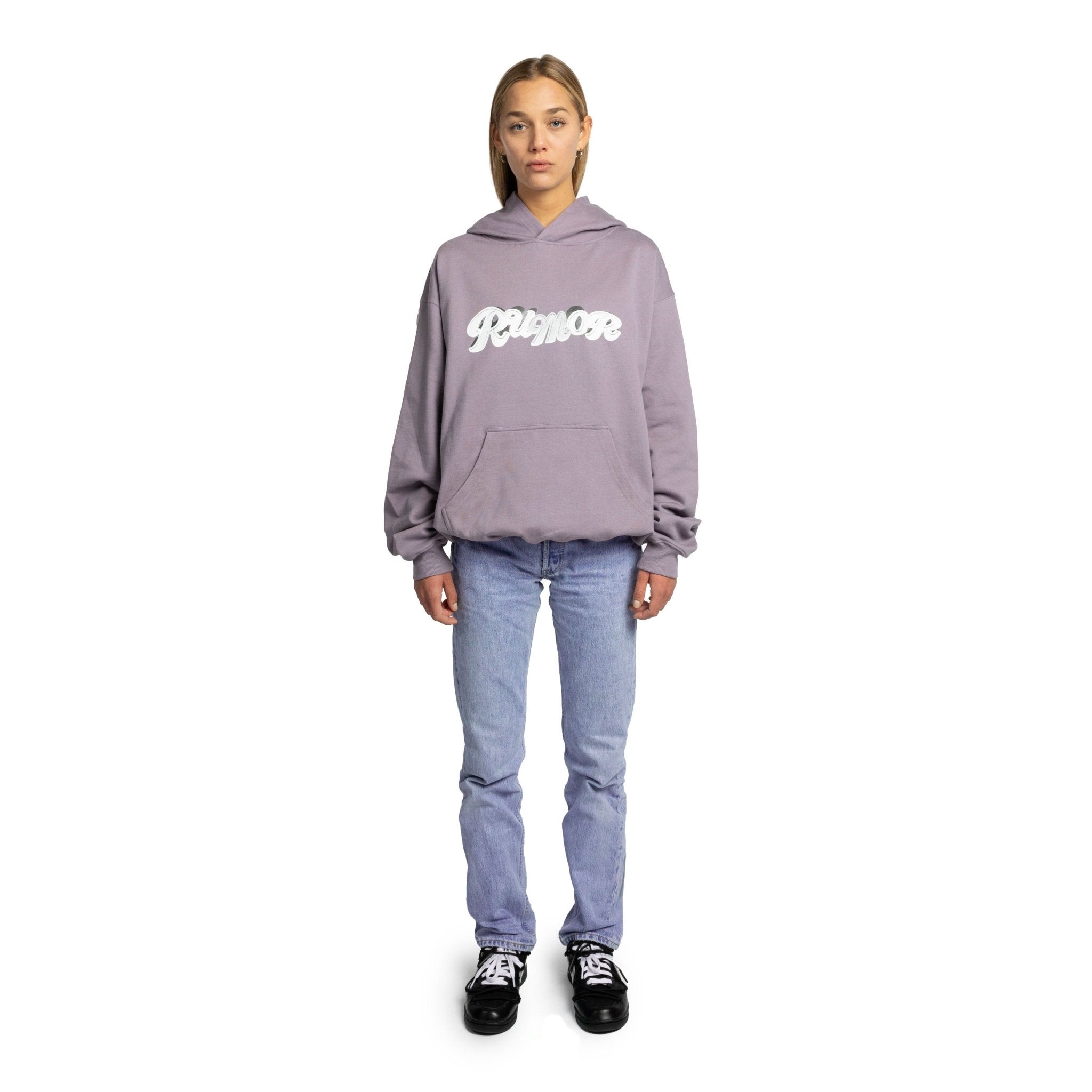 Wavy Logo Hoodie Purple - Rumor Projects