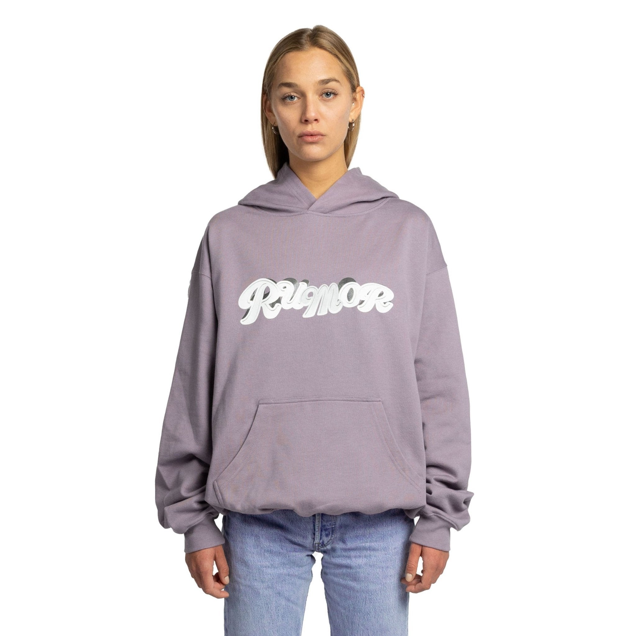 Wavy Logo Hoodie Purple - Rumor Projects