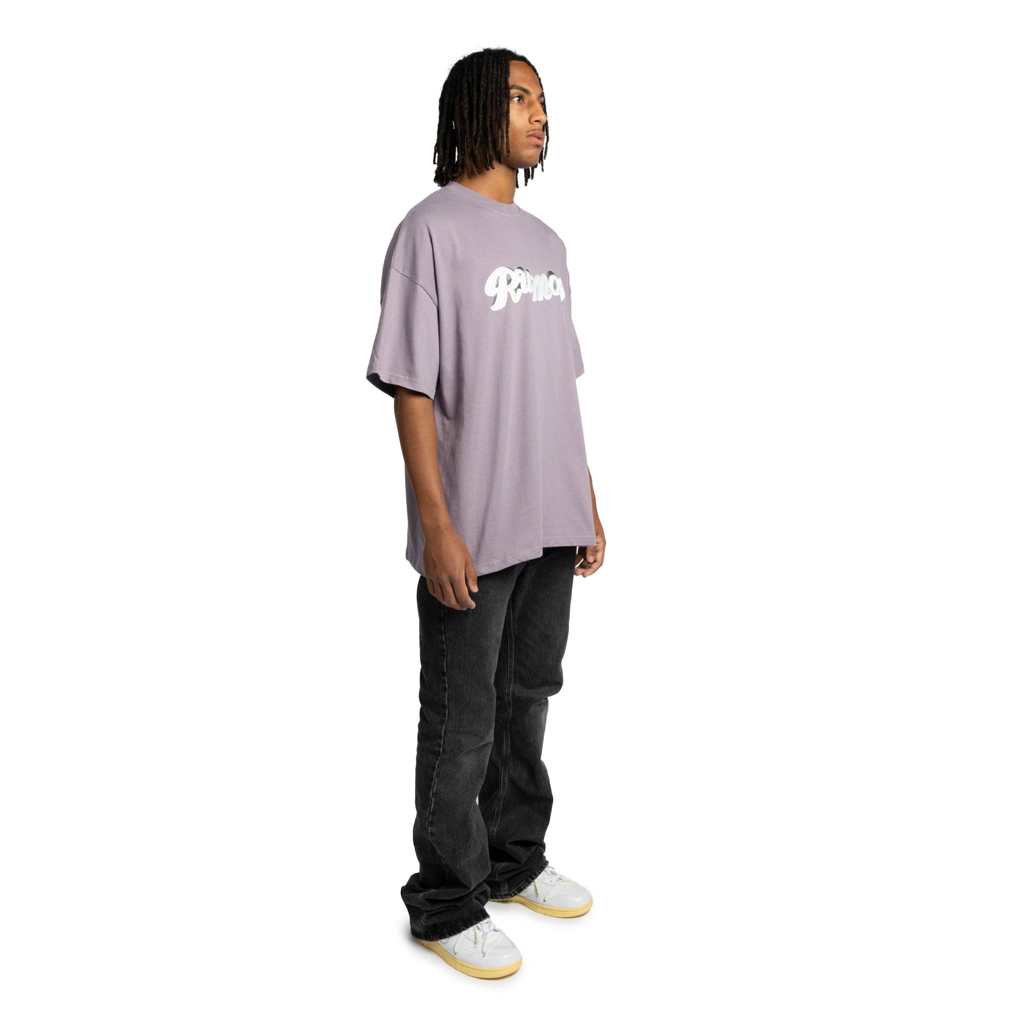 Wavy Logo Tee Purple - Rumor Projects