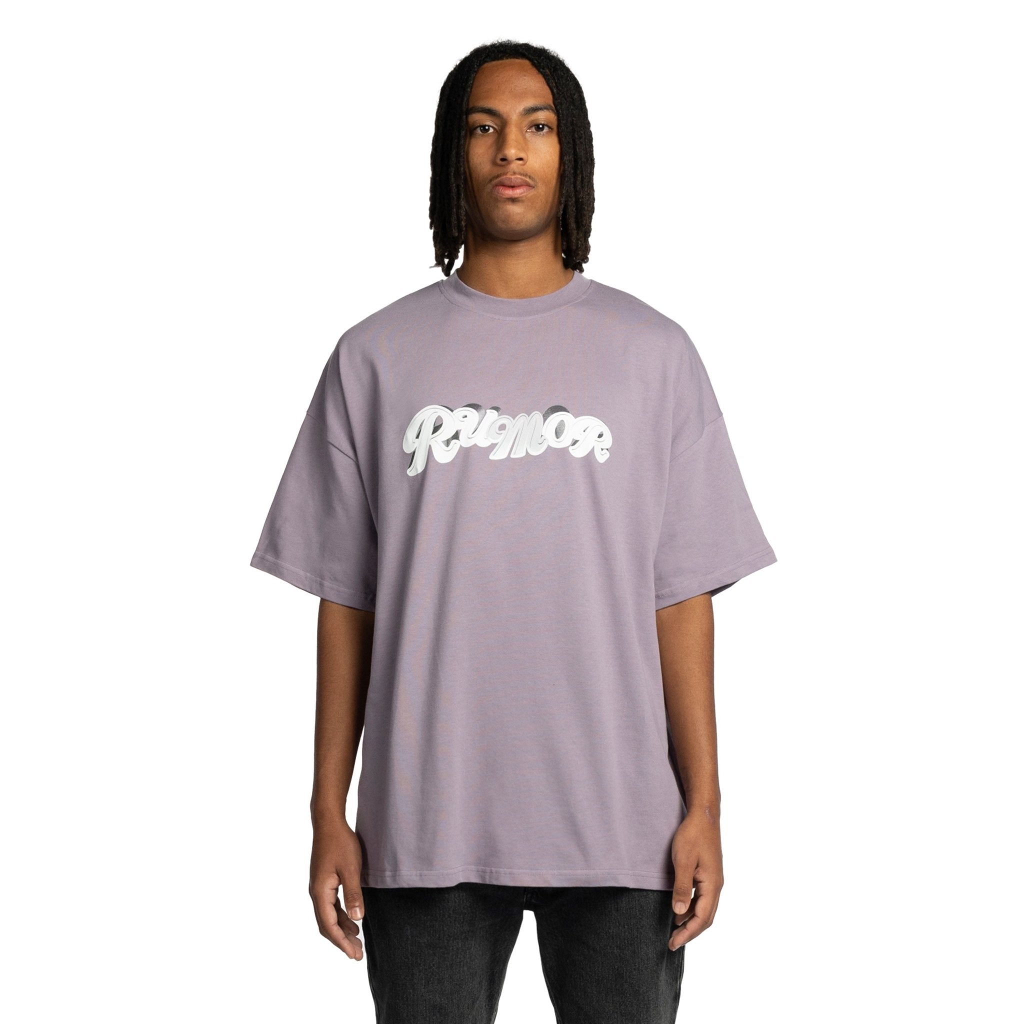 Wavy Logo Tee Purple - Rumor Projects