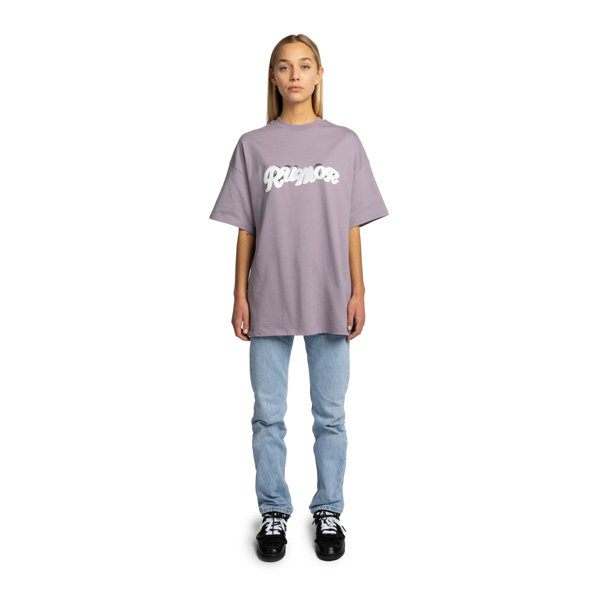 Wavy Logo Tee Purple - Rumor Projects