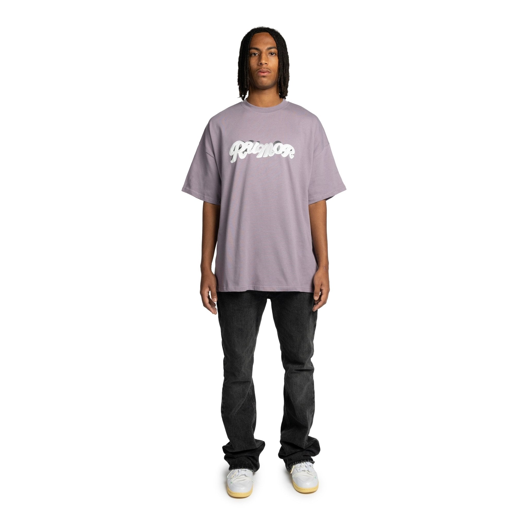 Wavy Logo Tee Purple - Rumor Projects